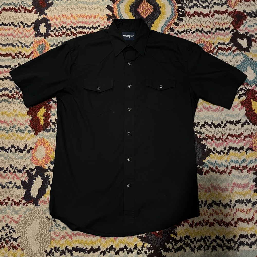 Wrangler men’s western shirt size medium black